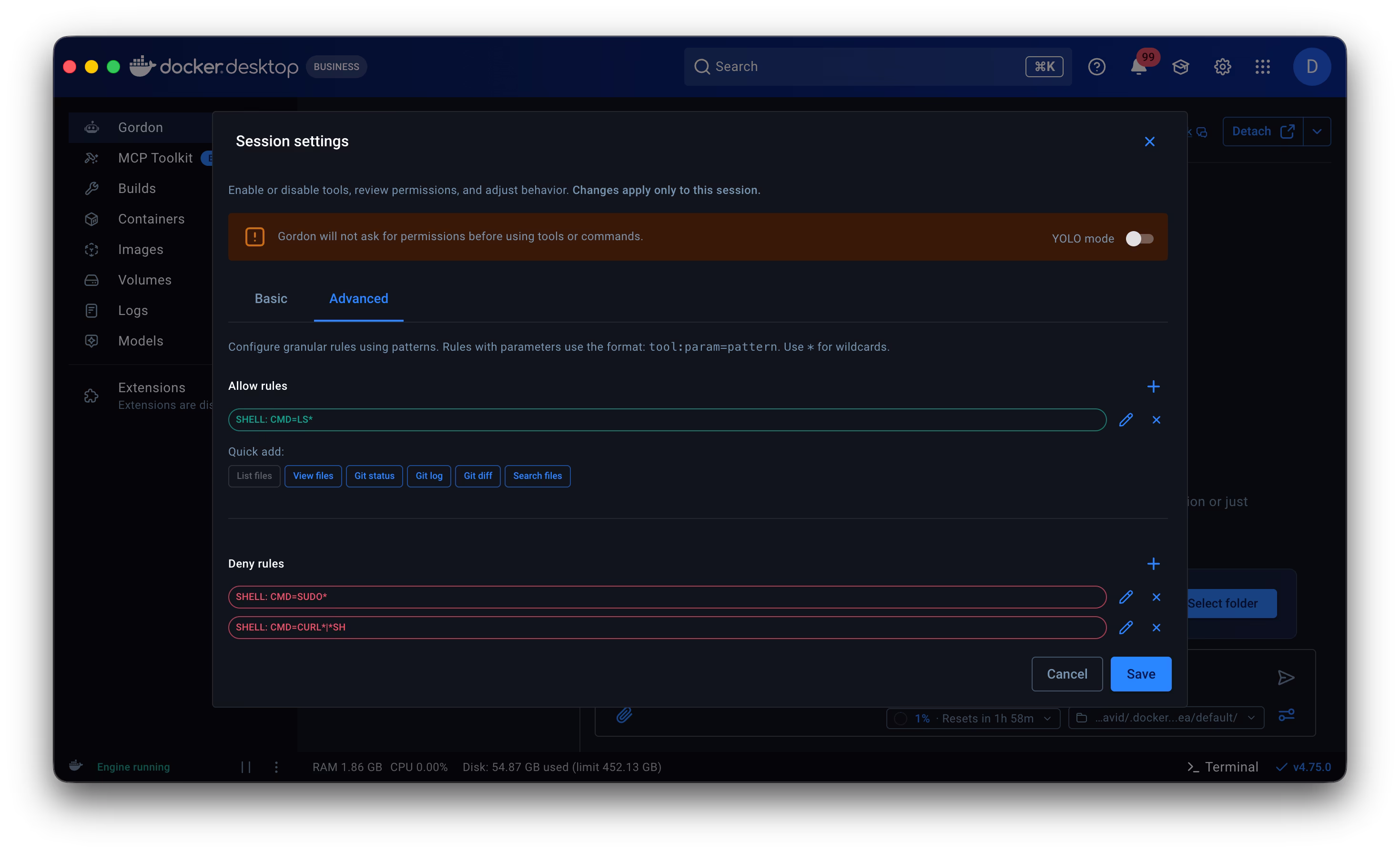 Advanced tool configuration